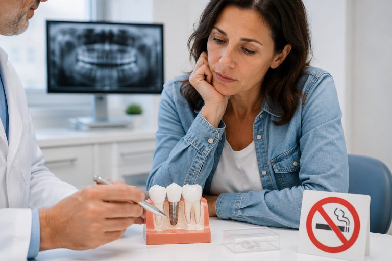 implantes dentales si fumo
